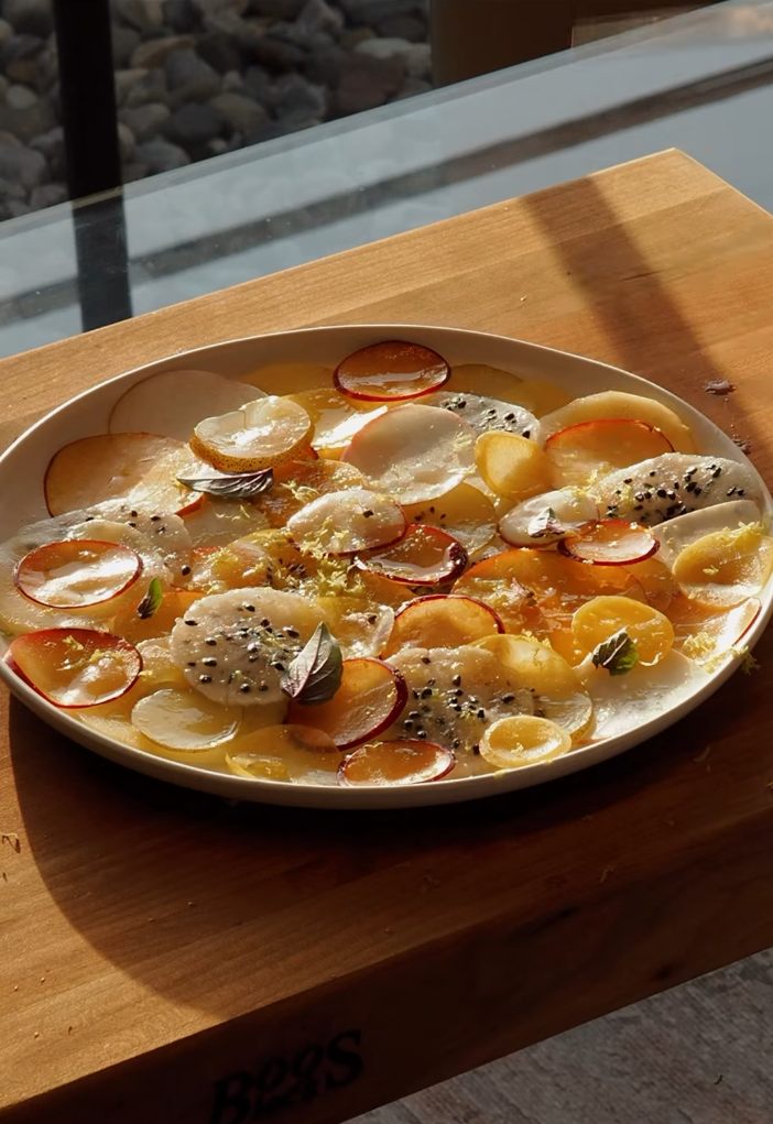 Summer fruit carpaccio!